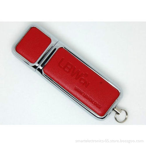 Leather simple USB flash drives, 64MB-128GB, free your logo printing, engrave, package, no MOQ